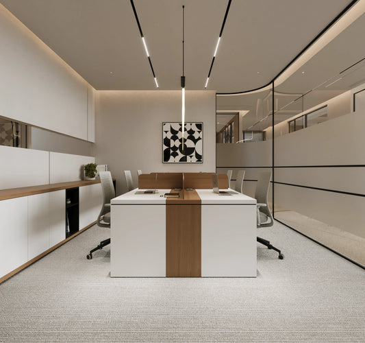 Financial Office Workstation | Modern Executive Desk for Accounting, Trading & Corporate Finance Setup