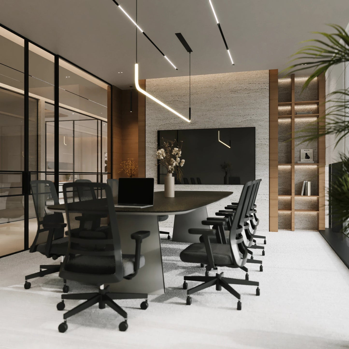 Luxury Conference Table with Chairs | Premium Executive Boardroom Set | Modern Meeting Table with Ergonomic Seating