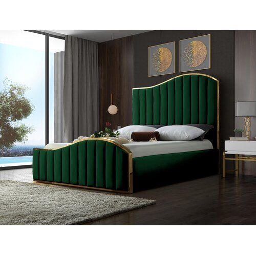 Luxury Golden Wave Bed – Premium Designer Frame with Elegant Metallic Finish