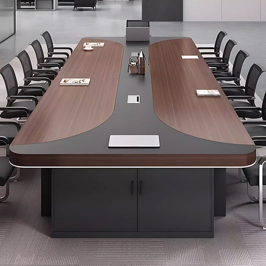 Modern Minimalist Long Conference Table | Sleek Executive Meeting Table for Teamwork & Boardroom Use