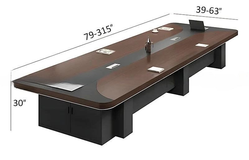 Modern Minimalist Long Conference Table | Sleek Executive Meeting Table for Teamwork & Boardroom Use
