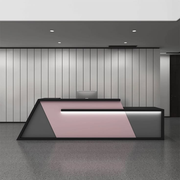 Light Luxury High-End Reception Desk | Modern Minimalist Front Counter with Elegant Finish & Storage
