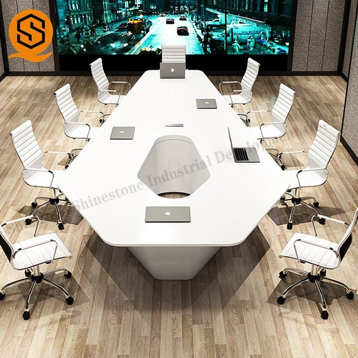 Modern Office Desk – 10 Person Meeting Table | Large Executive Conference Table for Team Collaboration