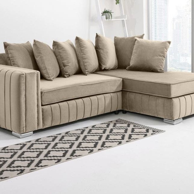 Lily Chaise Sectional Couch | Modern Luxury L-Shape Sofa with Chaise Lounge | Comfortable Living Room Sectional