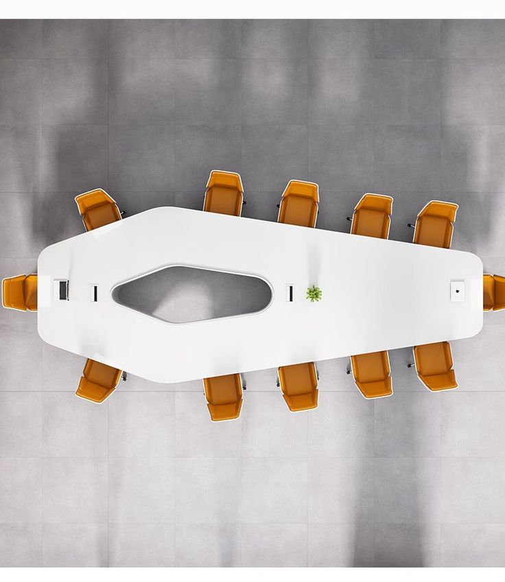 Modern Office Desk – 10 Person Meeting Table | Large Executive Conference Table for Team Collaboration