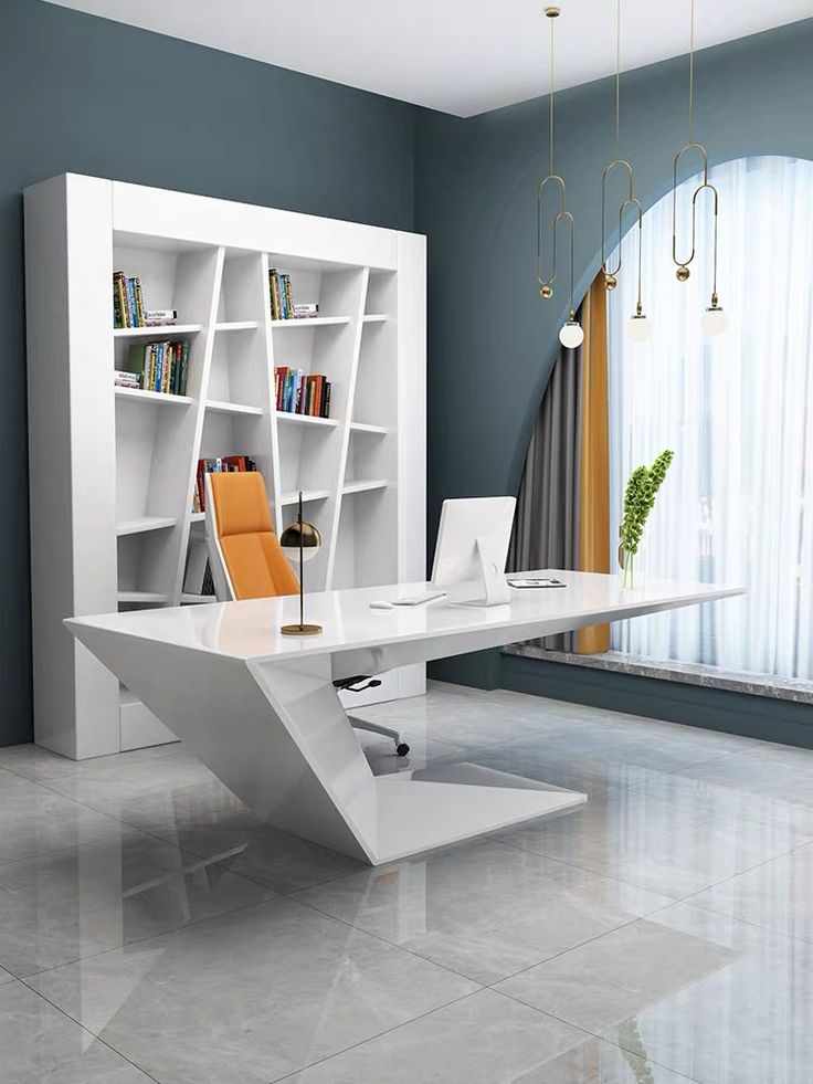 CORINA Modern Office Furniture Executive Desk | Luxury Custom Size CEO Bureau Office Table | High-End Executive Workstation Desk