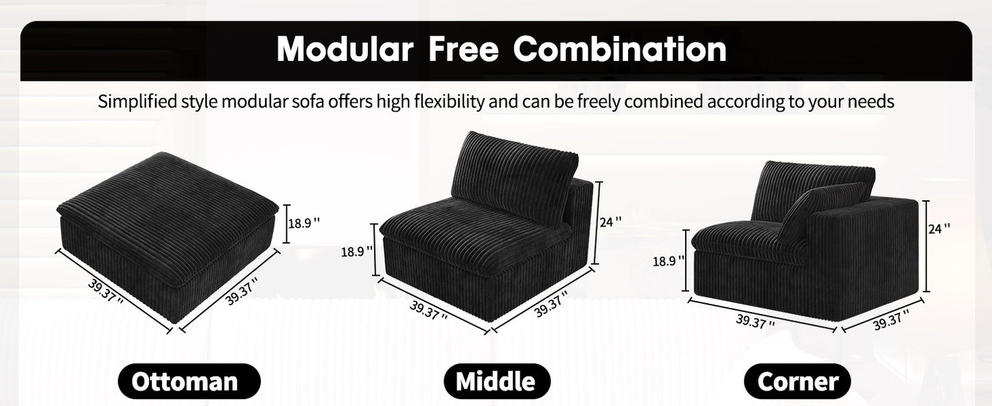 Dylan U Shape Sofa | Luxury Large Modern Sectional Sofa | Spacious Family Living Room U-Shape Couch
